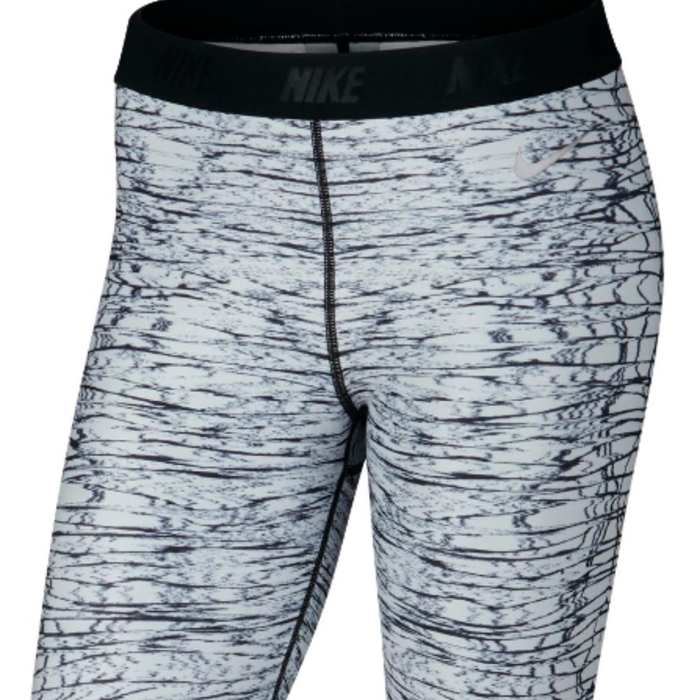 Nike Printed Golf Tights in White Black Sz MD